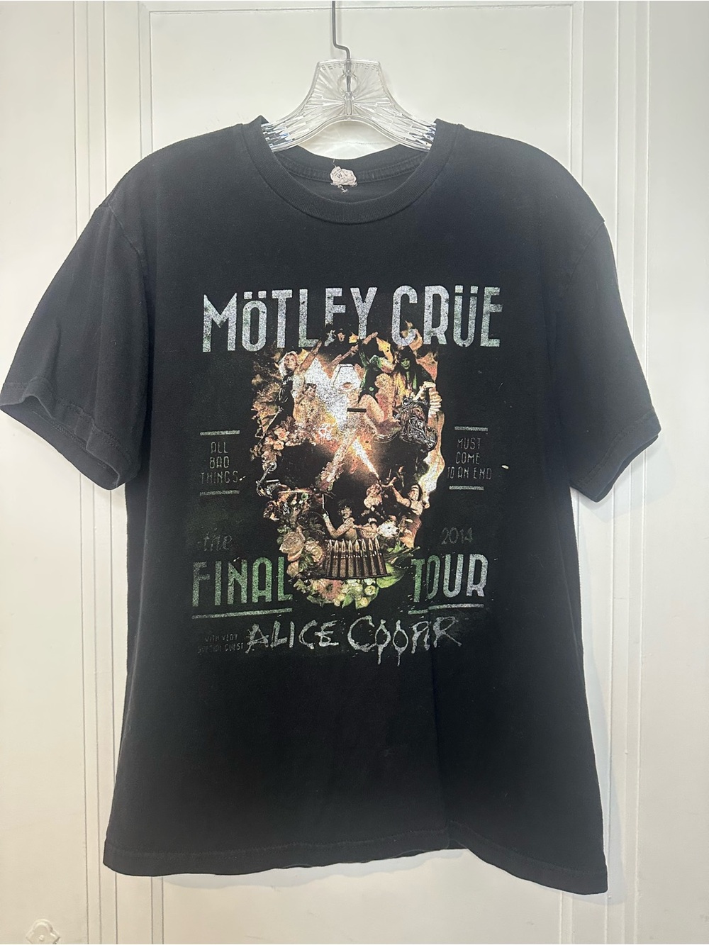 Motley Crue - With Alice Cooper - “The Final Tour” - 2014 Black Shirt/2 Sided